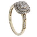 9ct Yellow Gold 0.51ct Brilliant Cut Diamond Cluster Ring