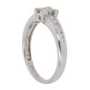 9ct White Gold 0.33ct Princess and Brilliant Cut Diamond Cluster Ring