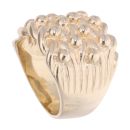 9ct Yellow Gold 4 Row Keeper Ring