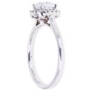 18ct White Gold 1.15ct Cushion and Brilliant Cut Lab Grown Diamond Cluster Ring