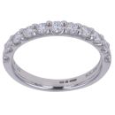 9ct White Gold 0.75ct Brilliant Cut Lab Grown Diamond Half Eternity Ring