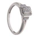 9ct White Gold 0.16ct Diamond Cluster Ring