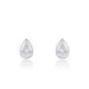 9ct White Gold Lab Grown Diamond Pear Shaped Earrings Studs G VS