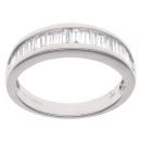 18ct White Gold 1.25ct Baguette Cut Diamond Half Eternity Ring