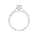 18ct White Gold 1.00ct Emerald Cut Lab Grown Diamond Solitaire Ring G VS