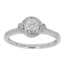 9ct White Gold 0.33ct Brilliant Cut Diamond Cluster Ring