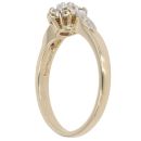 9ct Yellow Gold 0.30ct Brilliant Cut Diamond Cluster Ring
