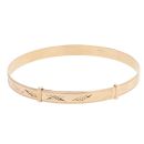 9ct Yellow Gold Patterned Expanding Bangle