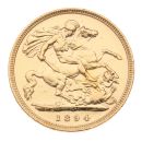 1894 Victoria Old Head UK Half Sovereign Coin