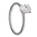 9ct White Gold 1.15ct Oval Cut Lab Grown Diamond Solitaire Ring