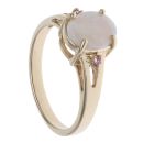 9ct Yellow Gold Ruby and Opal Ring