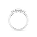 9ct White Gold 1.00ct Lab Grown Diamond Trilogy Ring