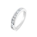 9ct White Gold 0.85ct Brilliant and Princess Cut Lab Grown Diamond Eternity Ring