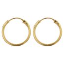 22ct Yellow Gold Diamond Cut Hoop Earrings
