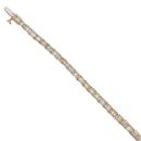 9ct Yellow Gold 2.10ct Baguette Cut Diamond Bracelet 7.5"