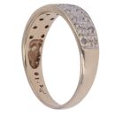 9ct Yellow Gold 0.10ct Diamond Two Row Ring