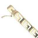 14ct Yellow Gold Greek Key Bracelet 7.5"
