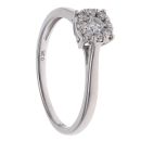 9ct White Gold 0.25ct Brilliant Cut Diamond Cluster Ring