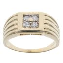 9ct Yellow Gold 0.25ct Diamond Signet Ring