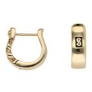 14ct Yellow Gold Monaco Classic Plain Link Hoop Earrings