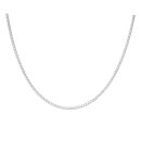 Silver Diamond Cut Curb Chain 22"