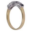 18ct Yellow Gold 0.15ct Diamond and Sapphire Half Eternity Ring