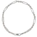 Silver Rope Bar Link Bracelet 7.5" By Icesia
