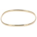 9ct Yellow Gold Plain Square Bangle