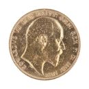 1908 Edward VII Large Head UK Full Sovereign Coin