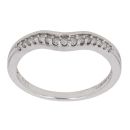 18ct White Gold 0.10ct Diamond Wishbone Ring