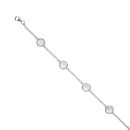 Sterling Silver Cubic Zirconia Bracelet 8" by Icesia