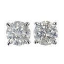 18ct White Gold Diamond Stud Earrings