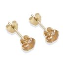 9ct Yellow Gold Champagne Cubic Zirconia Stud Earrings 5mm