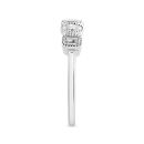 9ct White Gold 0.70ct Oval And Emerald Cut Lab Grown Diamond Ring