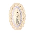 14ct Yellow And White Gold Fancy Oval Ring