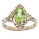 9ct Yellow Gold Peridot Single Stone Ring