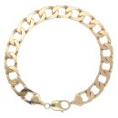 9ct Yellow Gold Plain Curb Bracelet 8.5"