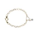 14ct Yellow Gold Heart Infinity Bracelet 8"