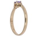 18ct Yellow Gold 0.04ct Diamond and Tanzanite Solitaire Ring