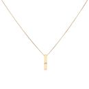 18ct Yellow Gold 0.03ct Diamond Bar Pendant and Chain 16"