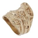 9ct Yellow Gold Patterned Saddle Ring