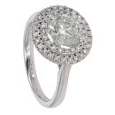 18ct White Gold Halo Diamond Cluster Ring