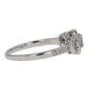 9ct White Gold 0.29cts Diamond And Topaz Ring