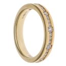 18ct Yellow Gold 0.25ct Brilliant Cut Diamond Half Eternity Ring