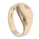 9ct Yellow Gold 0.05ct Diamond Signet Ring