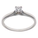9ct White Gold 0.25ct Brilliant Cut Diamond Solitaire Ring