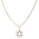 9ct Yellow Gold Star Of David Pendant and Chain 24"
