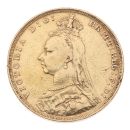 1892 Victoria Jubilee Head UK Full Sovereign Coin
