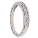 Platinum 0.25ct Brilliant Cut Diamond Half Eternity Ring