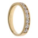 18ct Yellow Gold 1.00ct Brilliant Cut Diamond Half Eternity Ring